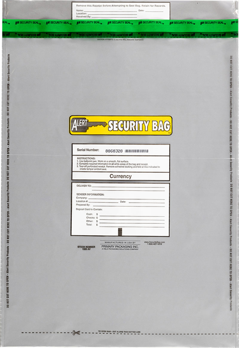 Clear Alert Bank Deposit Bag X Cs Alert Security Products