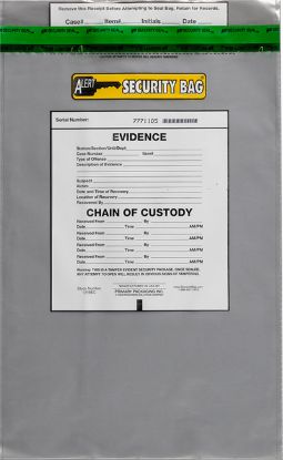 Picture of Clear - Alert Evidence Bag   12 x 18 25/cs